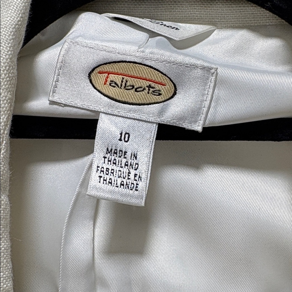 Talbots Cream Linen Jacket - Picture 2 of 6